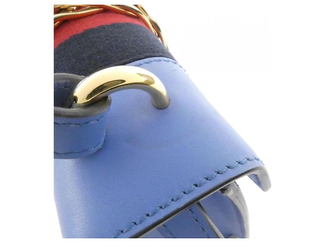 Borsa Gucci Sylvie in pelle azzurro chiaro Blu chiaro - vista 5