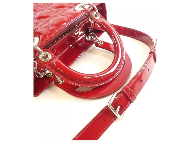 Borsa Christian Dior Lady Medium VRB44551 Rosso - vista 8