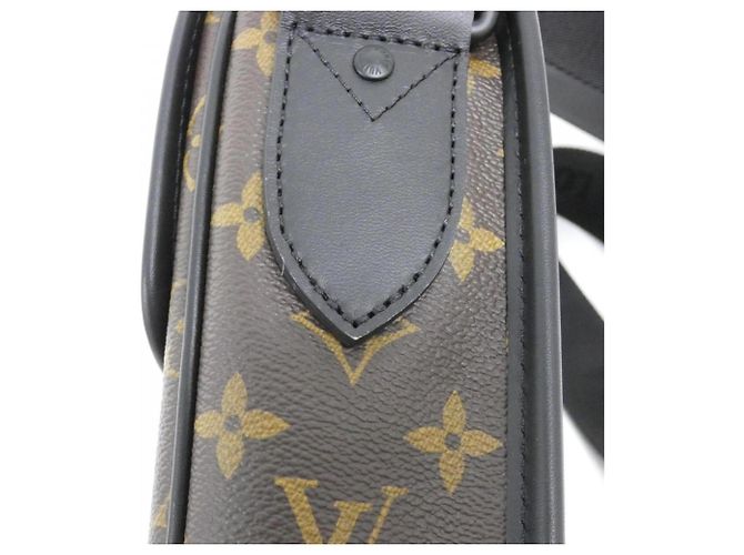Borsa a tracolla Louis Vuitton Monogram Macassar Archie Messenger PM M46442 Marrone Nero - vista 4