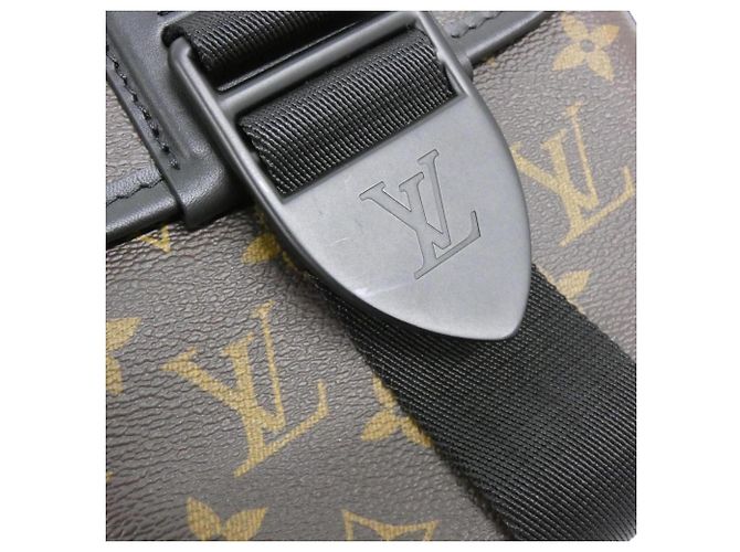 Borsa a tracolla Louis Vuitton Monogram Macassar Archie Messenger PM M46442 Marrone Nero - vista 5