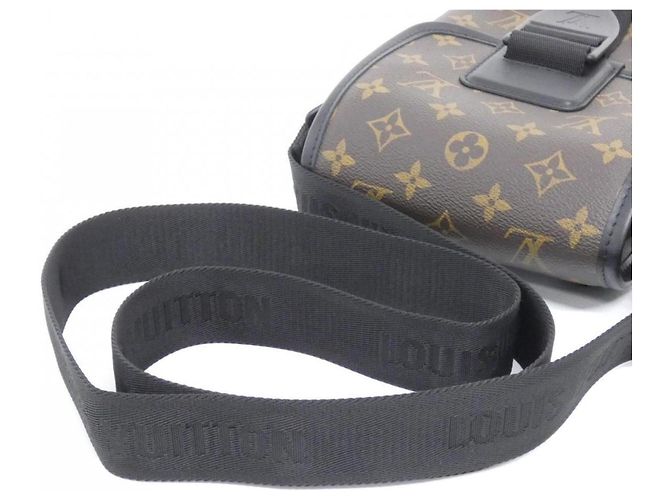Borsa a tracolla Louis Vuitton Monogram Macassar Archie Messenger PM M46442 Marrone Nero - vista 6