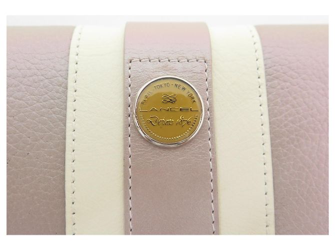 LANCEL LAURE MANAUDOU HANDBAG + WALLET IRIDESCENT PINK LEATHER - view 15