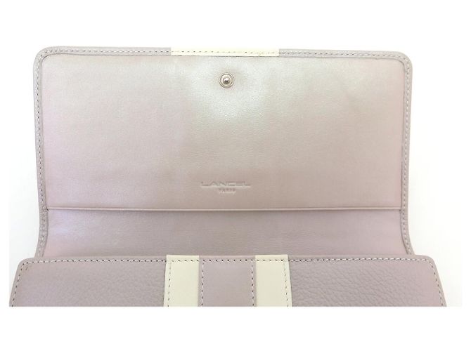 LANCEL LAURE MANAUDOU HANDBAG + WALLET IRIDESCENT PINK LEATHER - view 16