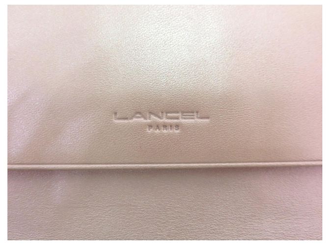 LANCEL LAURE MANAUDOU HANDBAG + WALLET IRIDESCENT PINK LEATHER - view 17