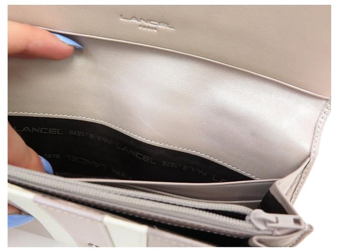 LANCEL LAURE MANAUDOU HANDBAG + WALLET IRIDESCENT PINK LEATHER - view 19