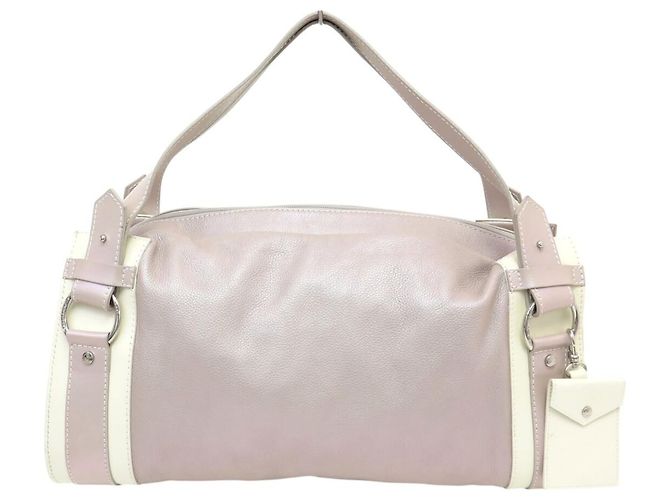 LANCEL LAURE MANAUDOU HANDBAG + WALLET IRIDESCENT PINK LEATHER - view 2