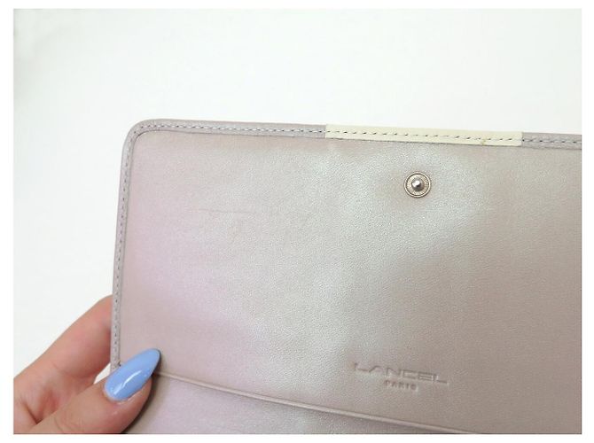 LANCEL LAURE MANAUDOU HANDBAG + WALLET IRIDESCENT PINK LEATHER - view 20