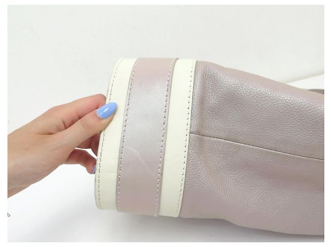 LANCEL LAURE MANAUDOU HANDBAG + WALLET IRIDESCENT PINK LEATHER - view 24
