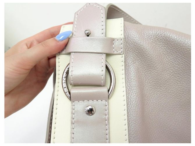 LANCEL LAURE MANAUDOU HANDBAG + WALLET IRIDESCENT PINK LEATHER - view 26