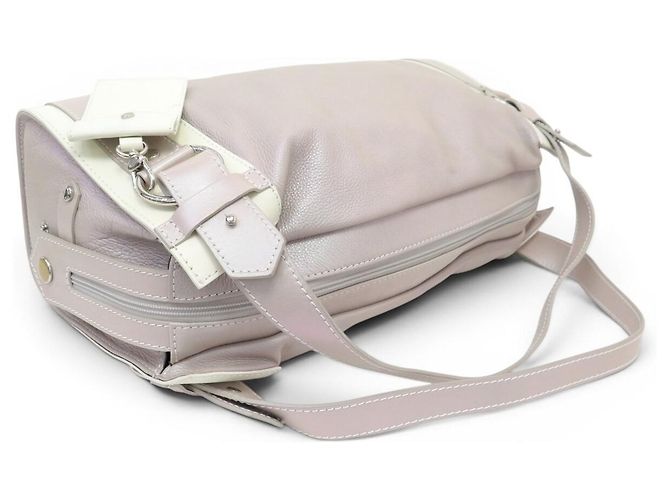 LANCEL LAURE MANAUDOU HANDBAG + WALLET IRIDESCENT PINK LEATHER - view 5