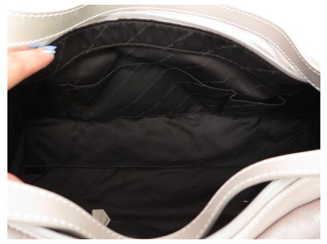 LANCEL LAURE MANAUDOU HANDBAG + WALLET IRIDESCENT PINK LEATHER - view 9