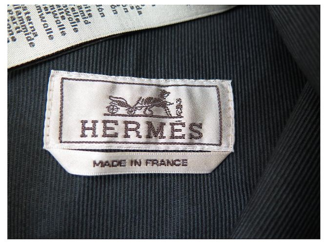 Hermès HERMES REVERSIBLE BOMBER JACKET L 52 IN POLYESTER BLUE Navy blue - view 12