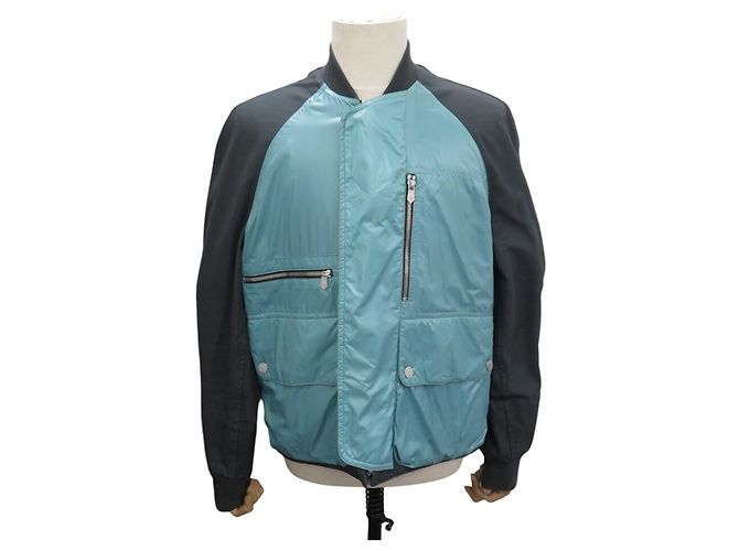 Hermès HERMES REVERSIBLE BOMBER JACKET L 52 IN POLYESTER BLUE Navy blue - view 2