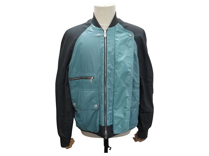Hermès HERMES REVERSIBLE BOMBER JACKET L 52 IN POLYESTER BLUE Navy blue - view 3