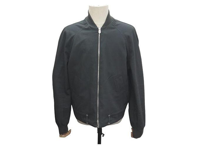 Hermès HERMES REVERSIBLE BOMBER JACKET L 52 IN POLYESTER BLUE Navy blue - view 4