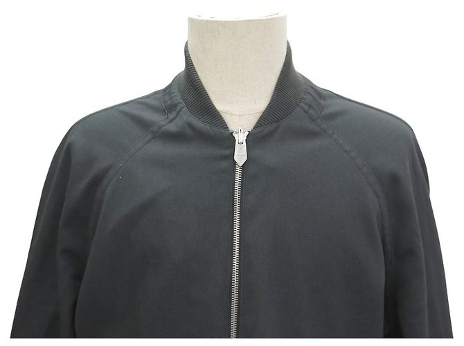 Hermès HERMES REVERSIBLE BOMBER JACKET L 52 IN POLYESTER BLUE Navy blue - view 5