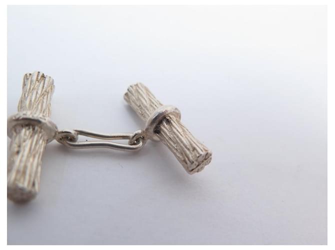 Hermès GEMELLI HERMES DE PERCIN IN ARGENTO 925 CON DESIGN CORDA - vista 13