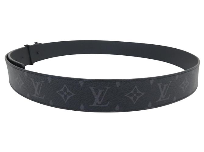 NEUER LOUIS VUITTON LV INITIALS MONOGRAM ECLIPSE M0449 T110 GÜRTEL Schwarz - Ansicht 2