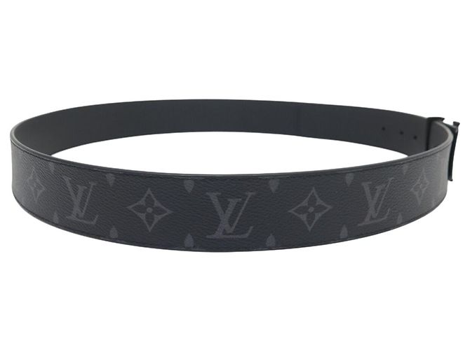 NEUER LOUIS VUITTON LV INITIALS MONOGRAM ECLIPSE M0449 T110 GÜRTEL Schwarz - Ansicht 4