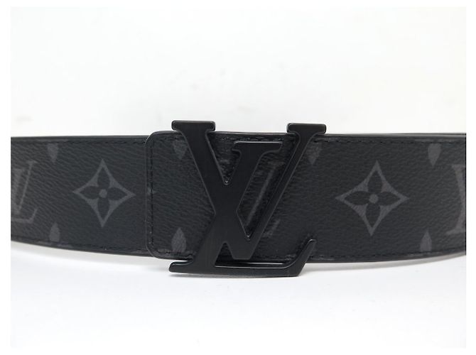 NEUER LOUIS VUITTON LV INITIALS MONOGRAM ECLIPSE M0449 T110 GÜRTEL Schwarz - Ansicht 5
