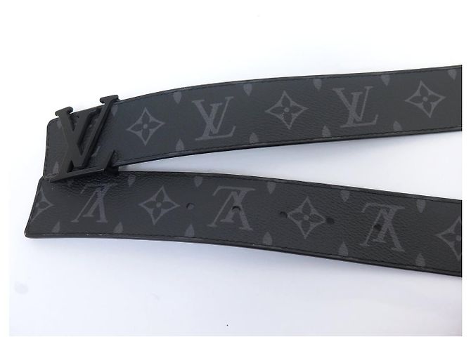 NEUER LOUIS VUITTON LV INITIALS MONOGRAM ECLIPSE M0449 T110 GÜRTEL Schwarz - Ansicht 8
