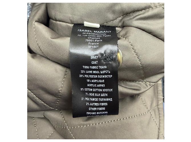 Veste matelassée en flanelle à carreaux Ervey Isabel Marant Etoile en laine multicolore - vue 5