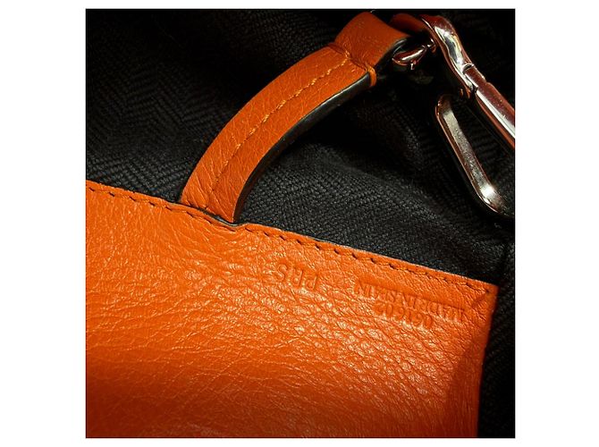 Piccola borsa a tracolla Hammock Loewe in pelle di vitello arancione - vista 11
