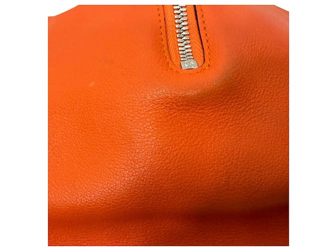 Piccola borsa a tracolla Hammock Loewe in pelle di vitello arancione - vista 6