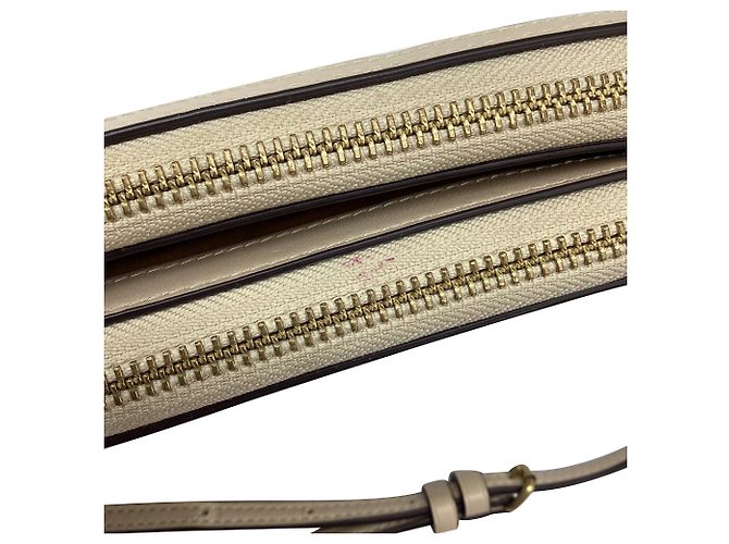 Borsa a tracolla Coach Kira Signature Jacquard in tela avorio - vista 11