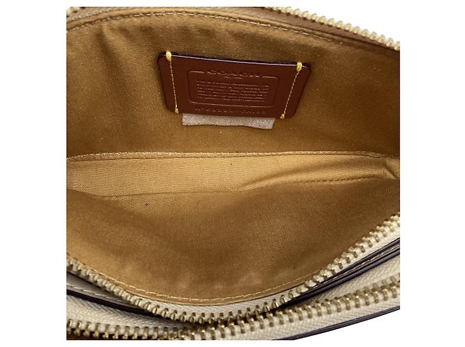 Borsa a tracolla Coach Kira Signature Jacquard in tela avorio - vista 6