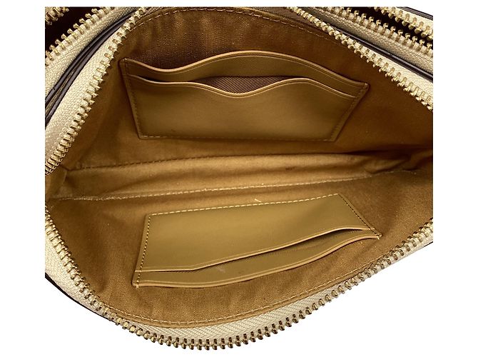 Borsa a tracolla Coach Kira Signature Jacquard in tela avorio - vista 7