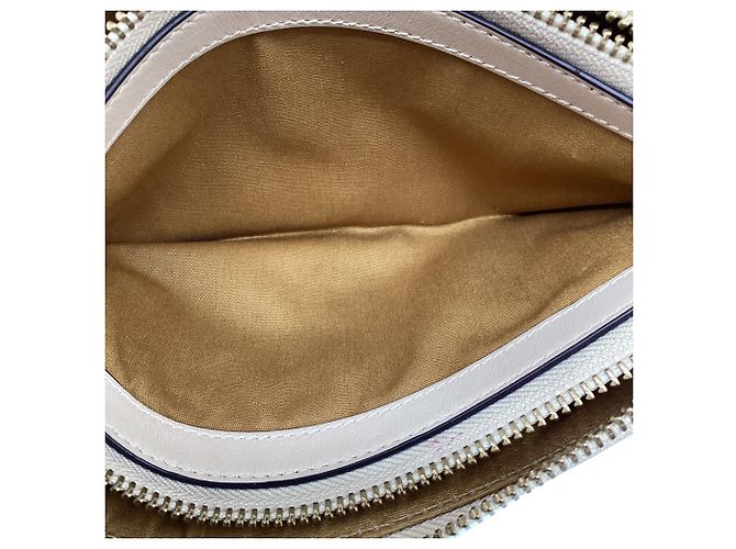 Borsa a tracolla Coach Kira Signature Jacquard in tela avorio - vista 8
