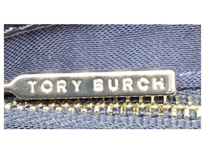 Borsa a tracolla Tory Burch Mercer in pelle blu navy - vista 10