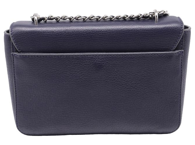 Borsa a tracolla Tory Burch Mercer in pelle blu navy - vista 4