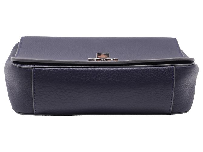 Borsa a tracolla Tory Burch Mercer in pelle blu navy - vista 8