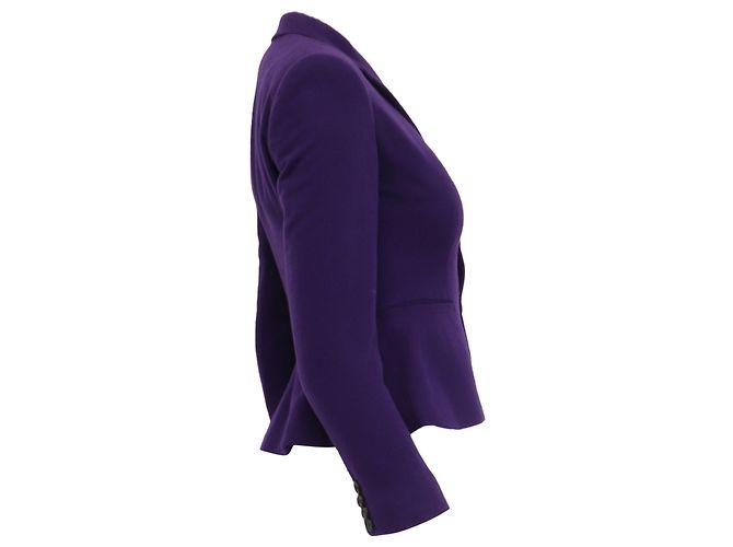 Blazer peplum Ralph Lauren Collection en cashmere violeta Púrpura - vista 3