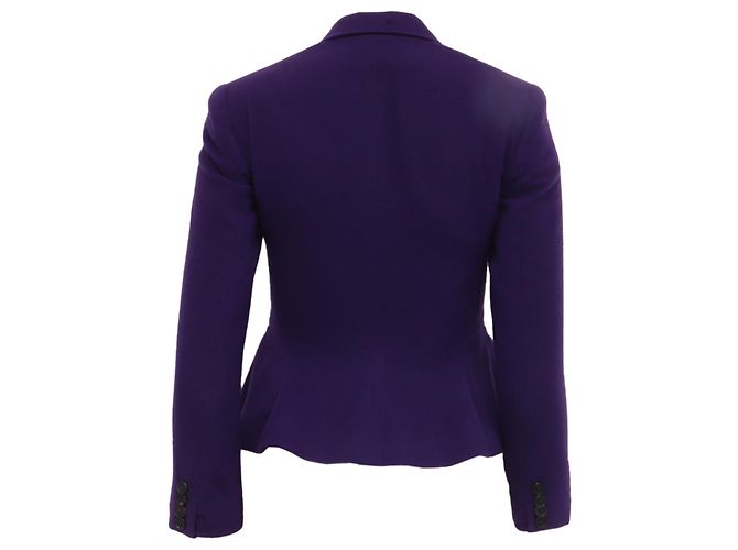 Blazer peplum Ralph Lauren Collection en cashmere violeta Púrpura - vista 4