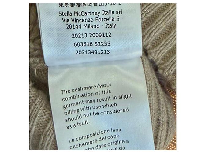 Stella Mc Cartney Stella McCartney Strickpullover mit Ballonärmeln aus braunem Kaschmir Rot - Ansicht 6