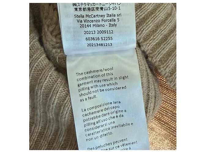 Stella Mc Cartney Stella McCartney Strickpullover mit Ballonärmeln aus braunem Kaschmir Rot - Ansicht 7