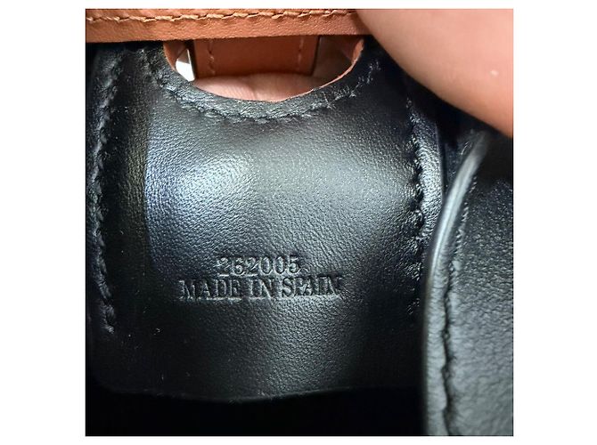 Piccola borsa a secchiello Balloon di Loewe in pelle nera e marrone Nero - vista 11