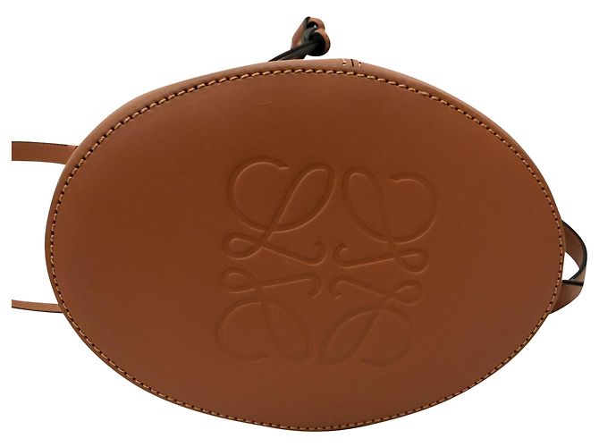 Piccola borsa a secchiello Balloon di Loewe in pelle nera e marrone Nero - vista 7