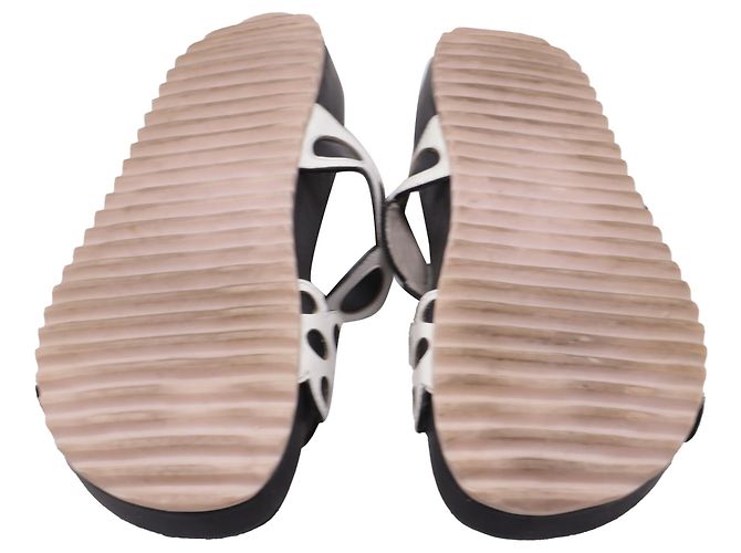 Sandali slide traforati Sophia Webster in pelle bianco e nero - vista 7