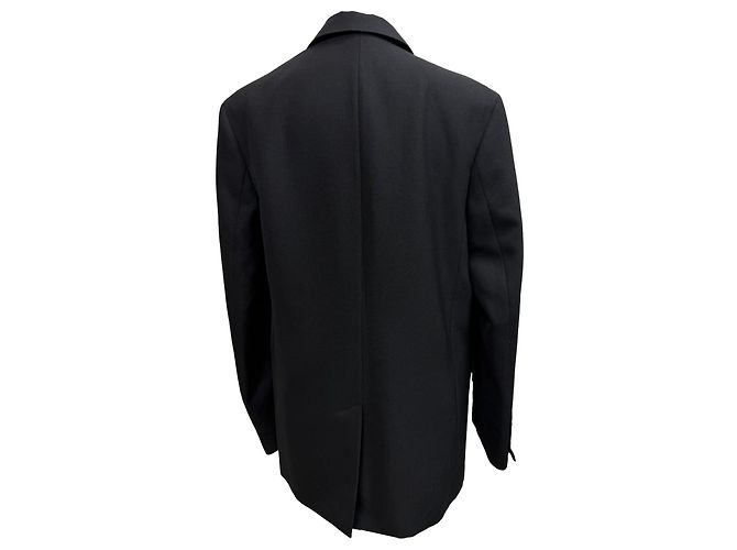 Einreihiger Totême Blazer aus schwarzem Polyester - Ansicht 3