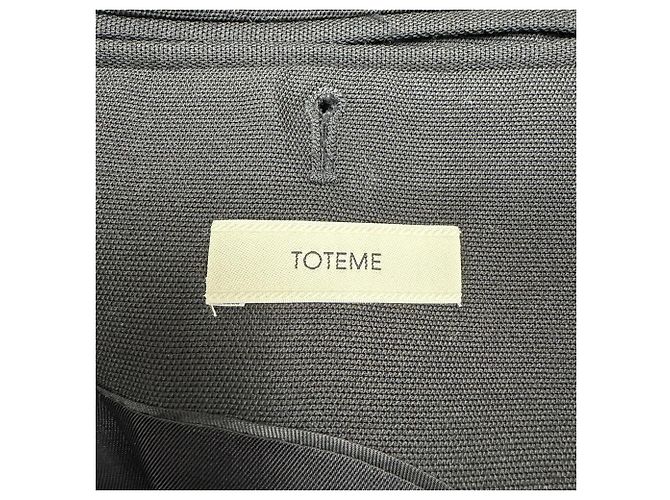 Einreihiger Totême Blazer aus schwarzem Polyester - Ansicht 4