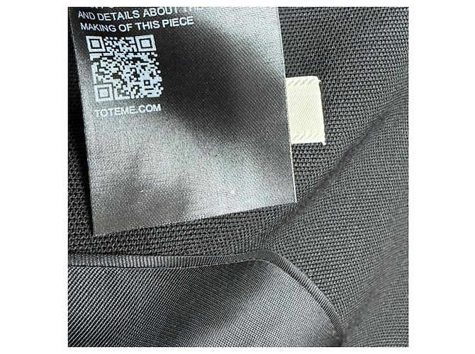 Einreihiger Totême Blazer aus schwarzem Polyester - Ansicht 8