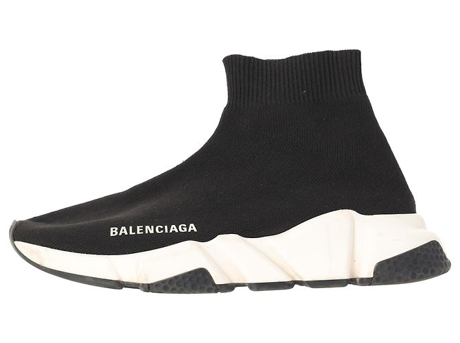 Balenciaga Speed Sneaker aus schwarzem Polyester - Ansicht 2