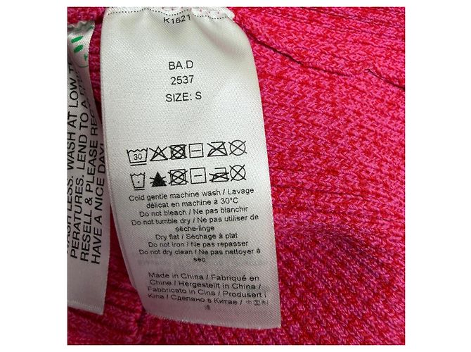 Ganni Midi-Kleid aus melierter Rippstrickware in Pink Rayon - Ansicht 6