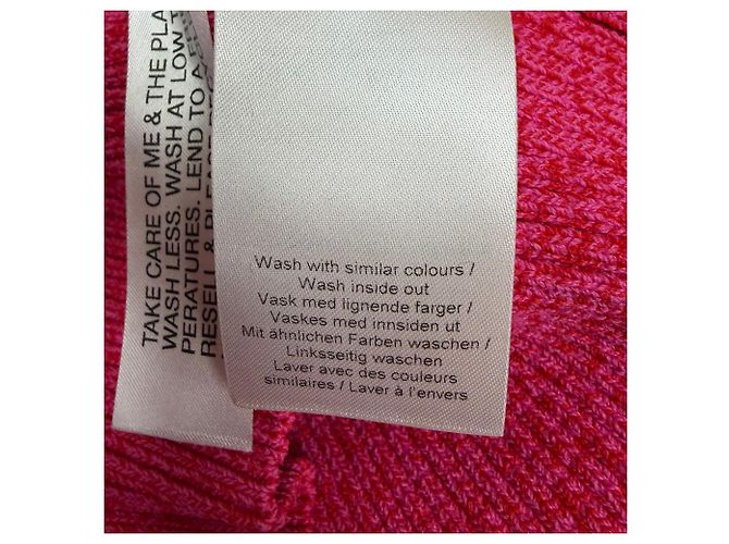 Ganni Midi-Kleid aus melierter Rippstrickware in Pink Rayon - Ansicht 8