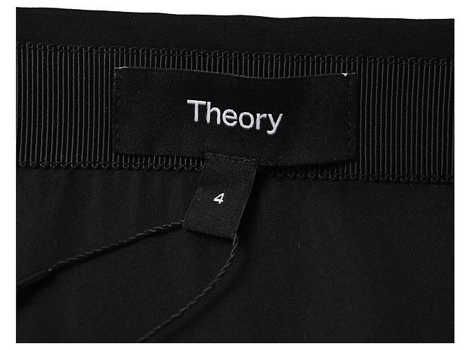 Mini saia de lantejoulas Theory em poliéster preto - vista 4