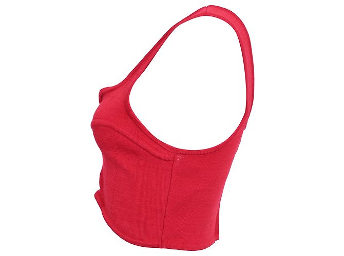 Maje Top corto de punto corset Aje Parfum en viscosa roja - vista 2